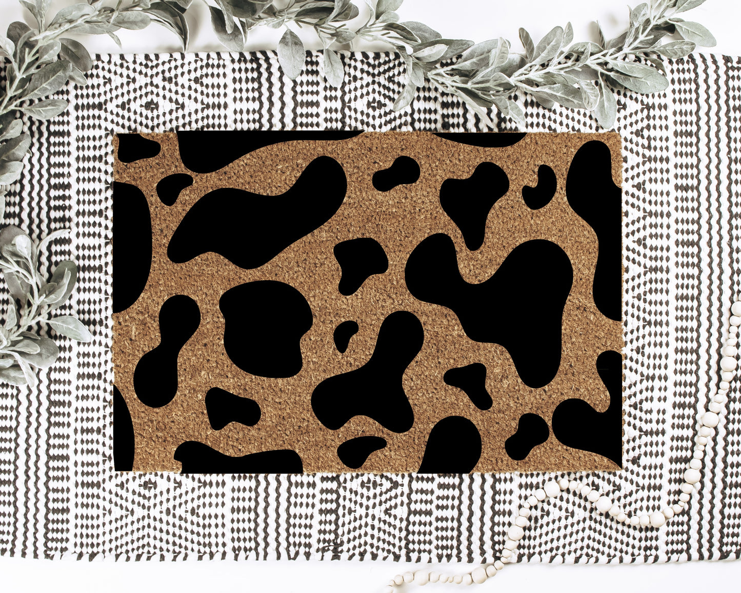 Cow Print Doormat