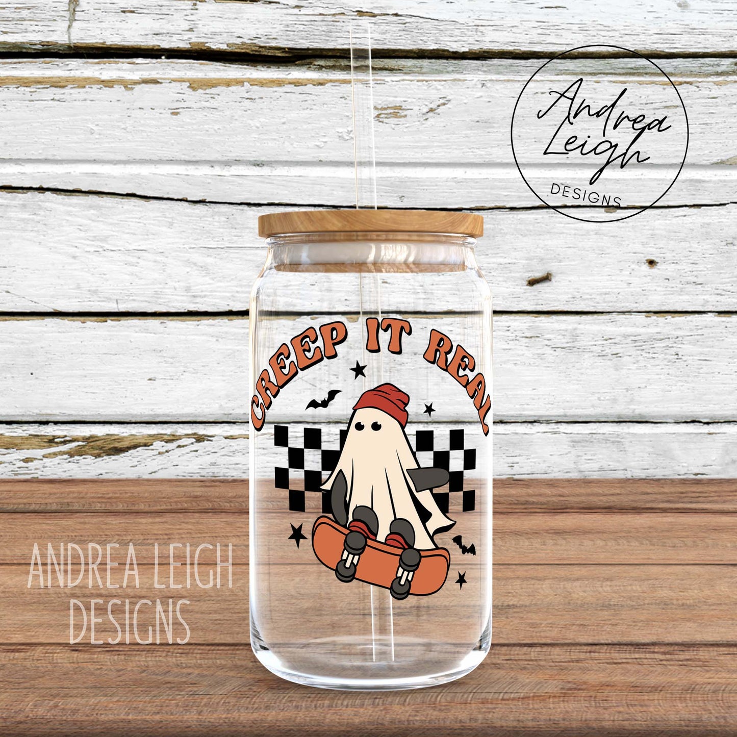 Creep it Real Sublimation Glass Can