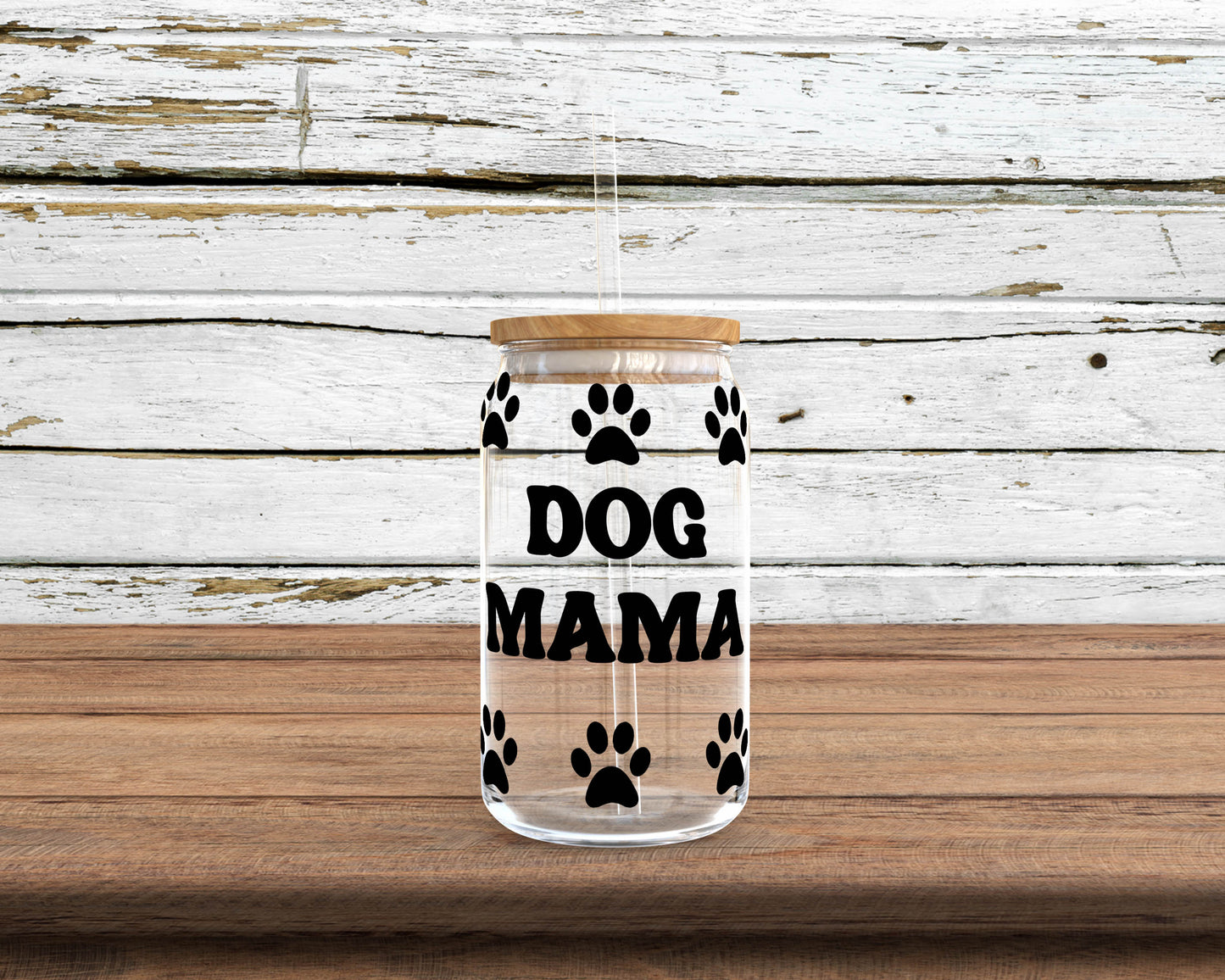 Dog Mama Glass Can