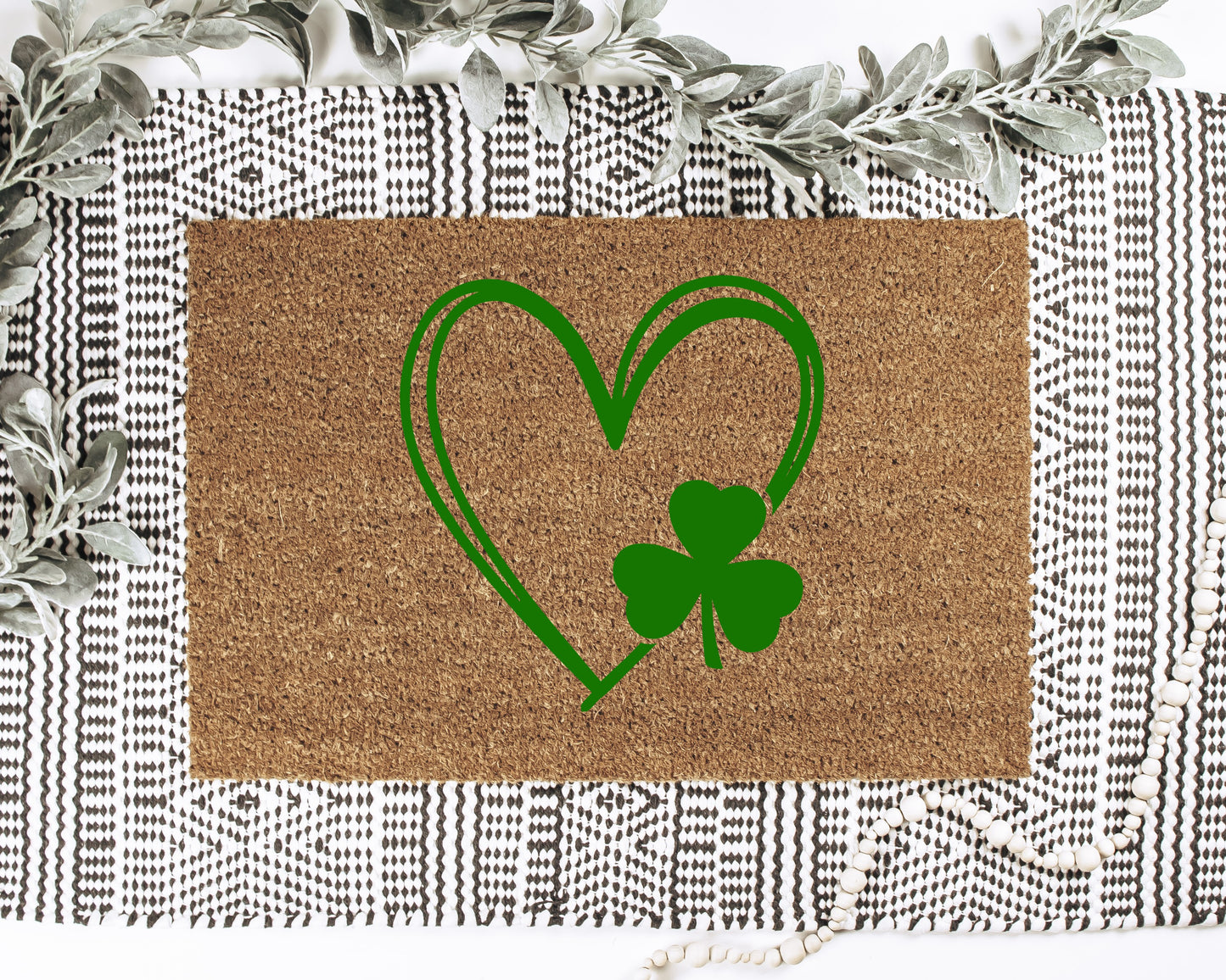 Heart Clover Doormat