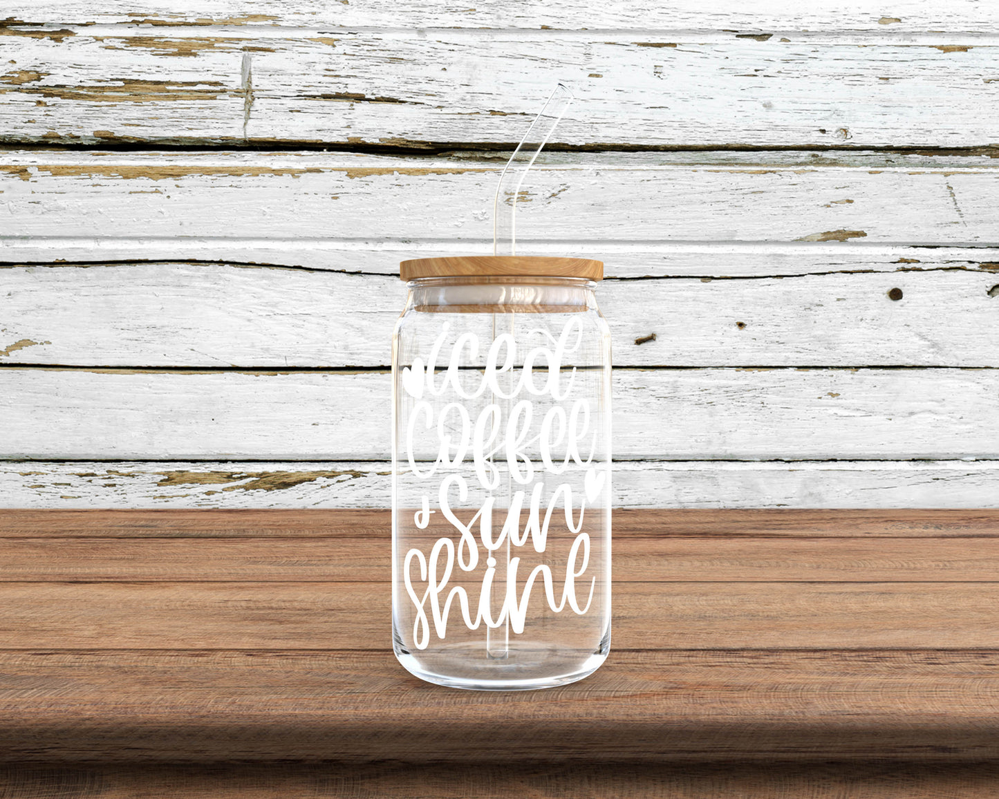 Iced Coffee & Sunshine Glass Can