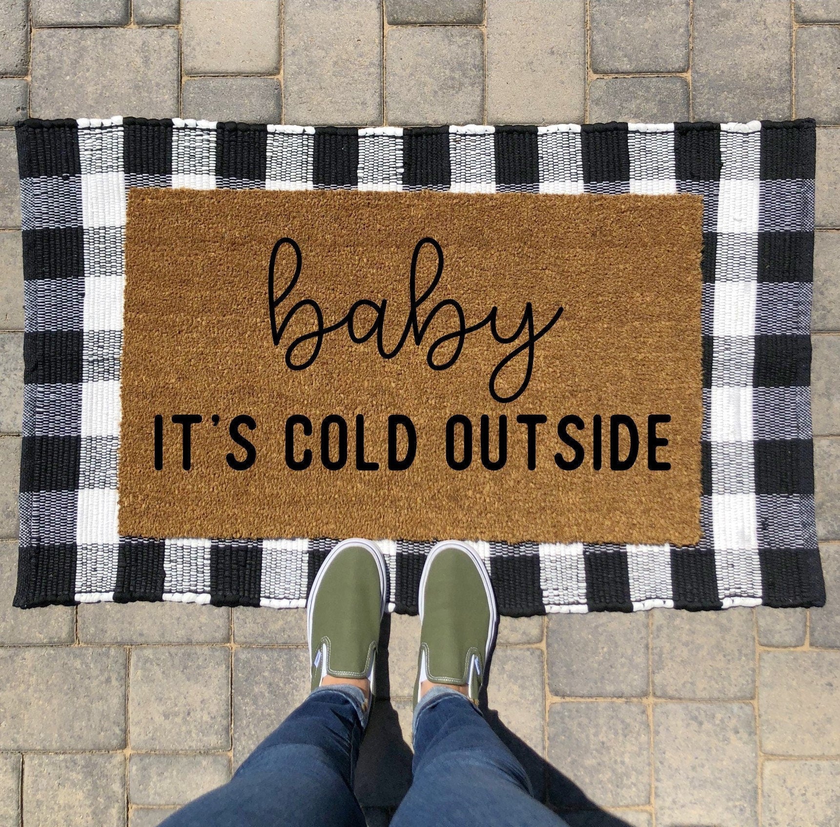 Baby It's Cold Outside Coir Winter Doormat 30 X 18 Indoor