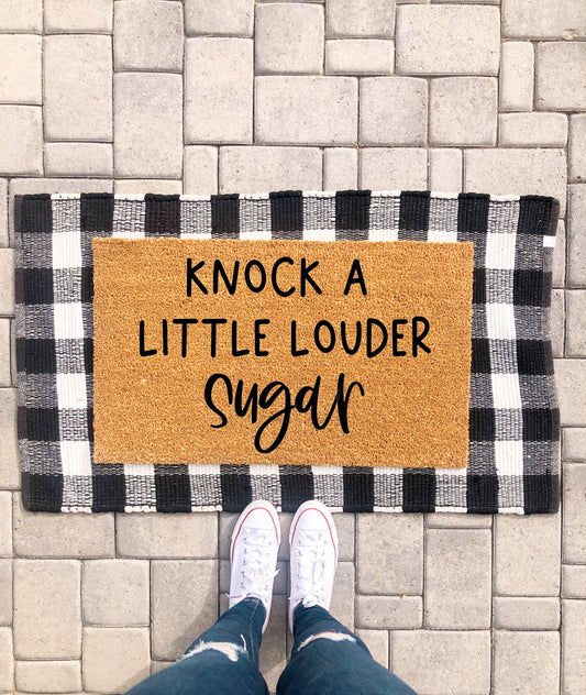 Knock a Little Louder Sugar Doormat