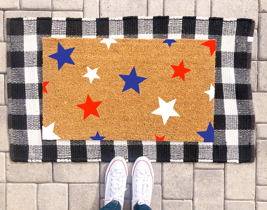 Patriotic Stars Doormat