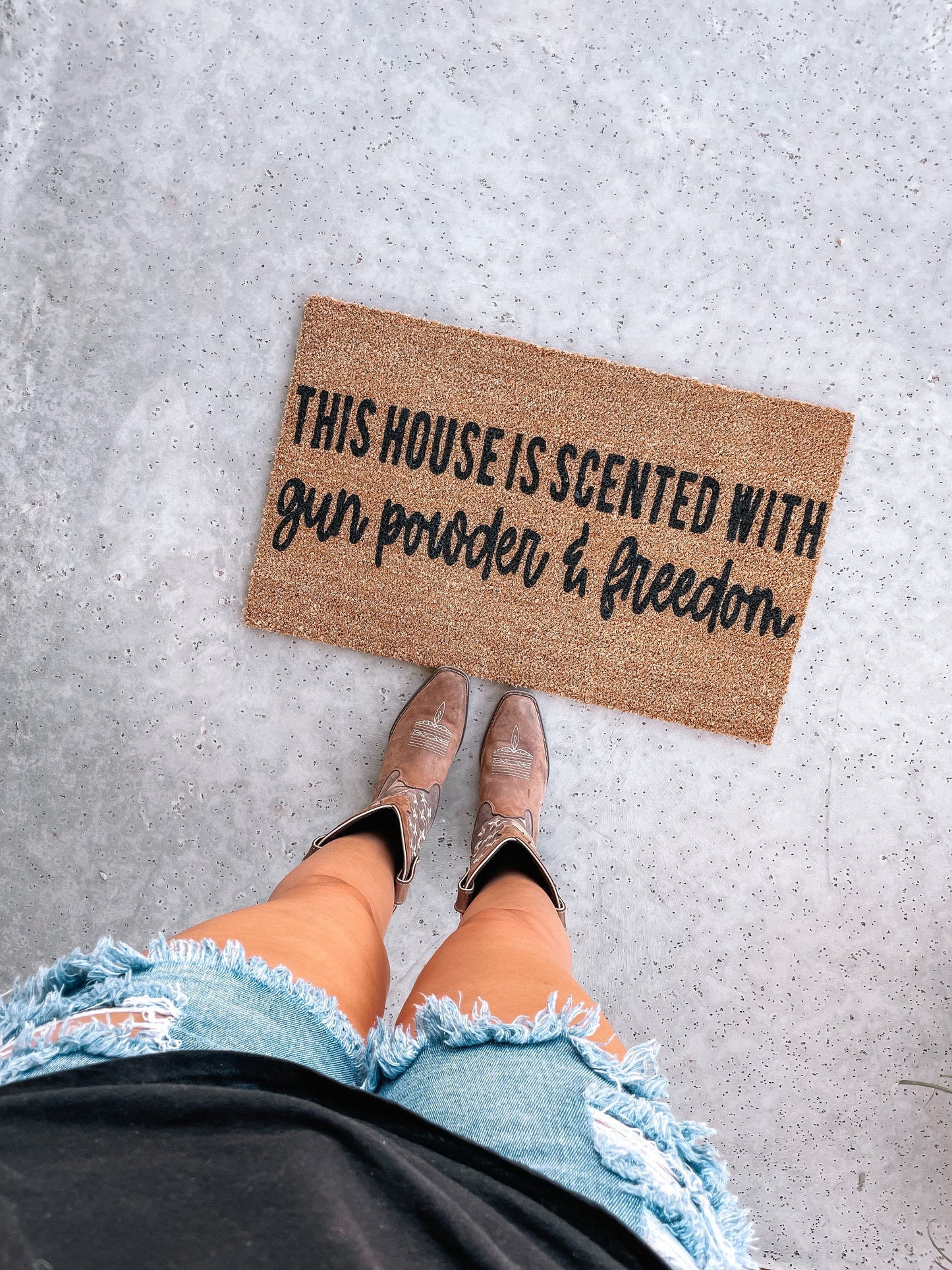 This House Is Scented With Gun Powder & Freedom Doormat