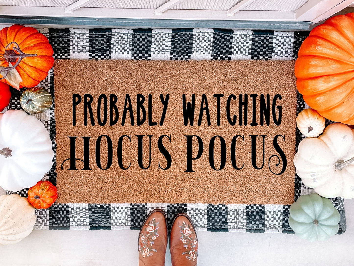 Probably Watching Hocus Pocus Doormat