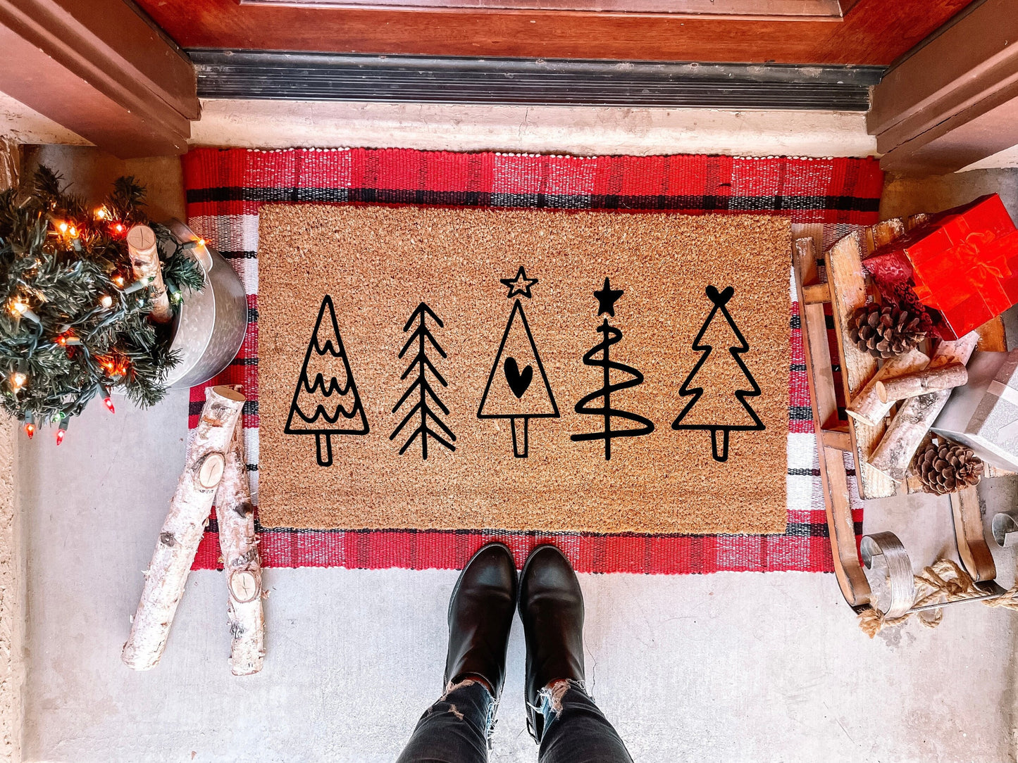 Christmas Trees Doormat