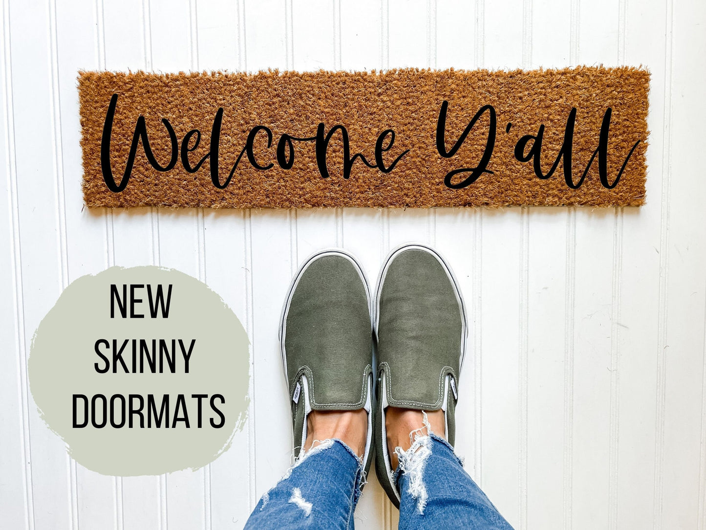 Welcome Y'all Skinny Doormat