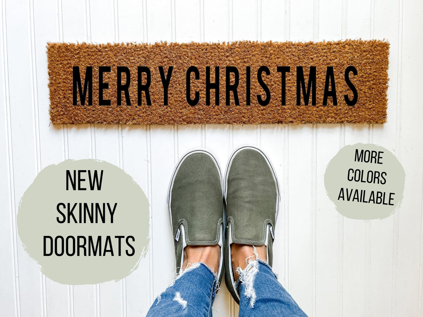 Merry Christmas Skinny Doormat