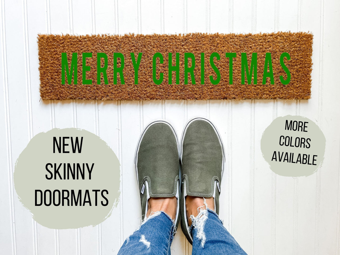 Merry Christmas Skinny Doormat