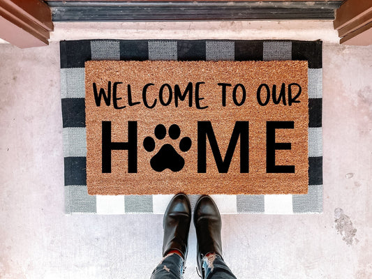 Welcome to Our Home Dog Doormat