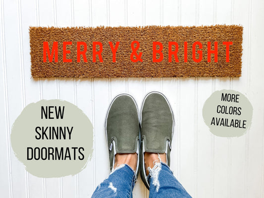Merry And Bright Skinny Doormat