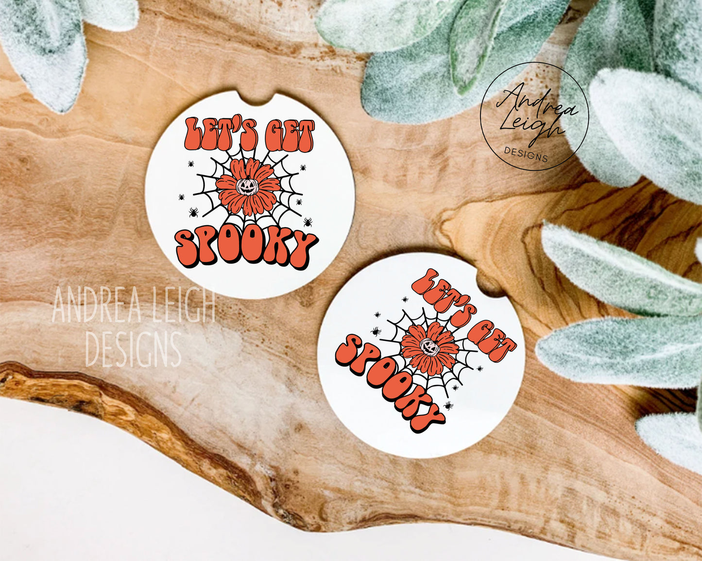 Let's Get Spooky Car Coasters
