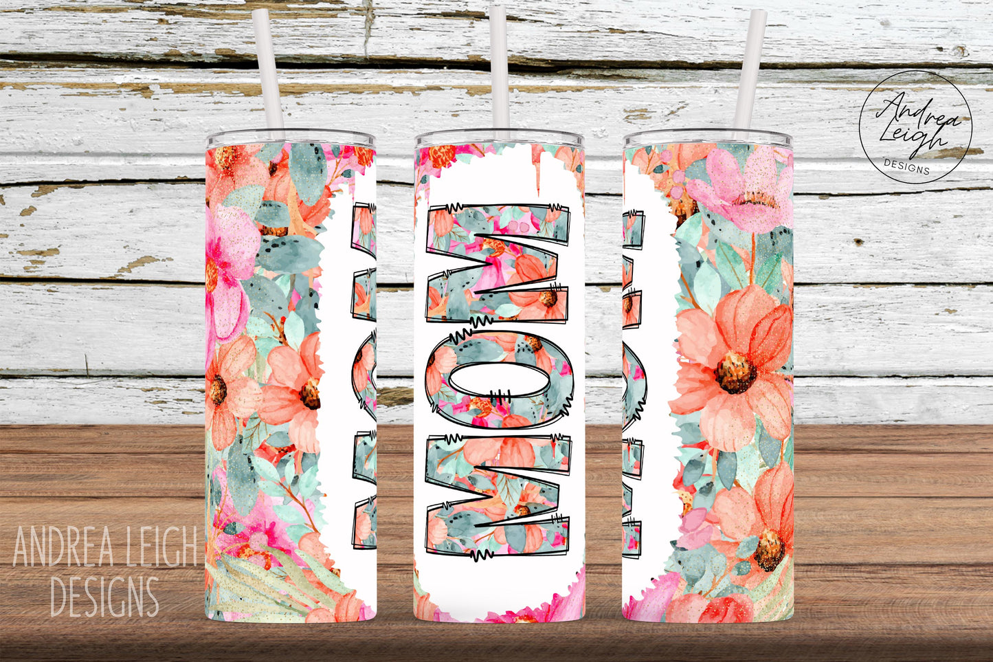 Mom Floral Tumbler