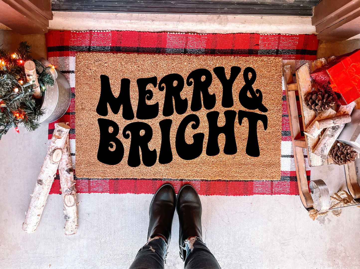 Merry & Bright Doormat