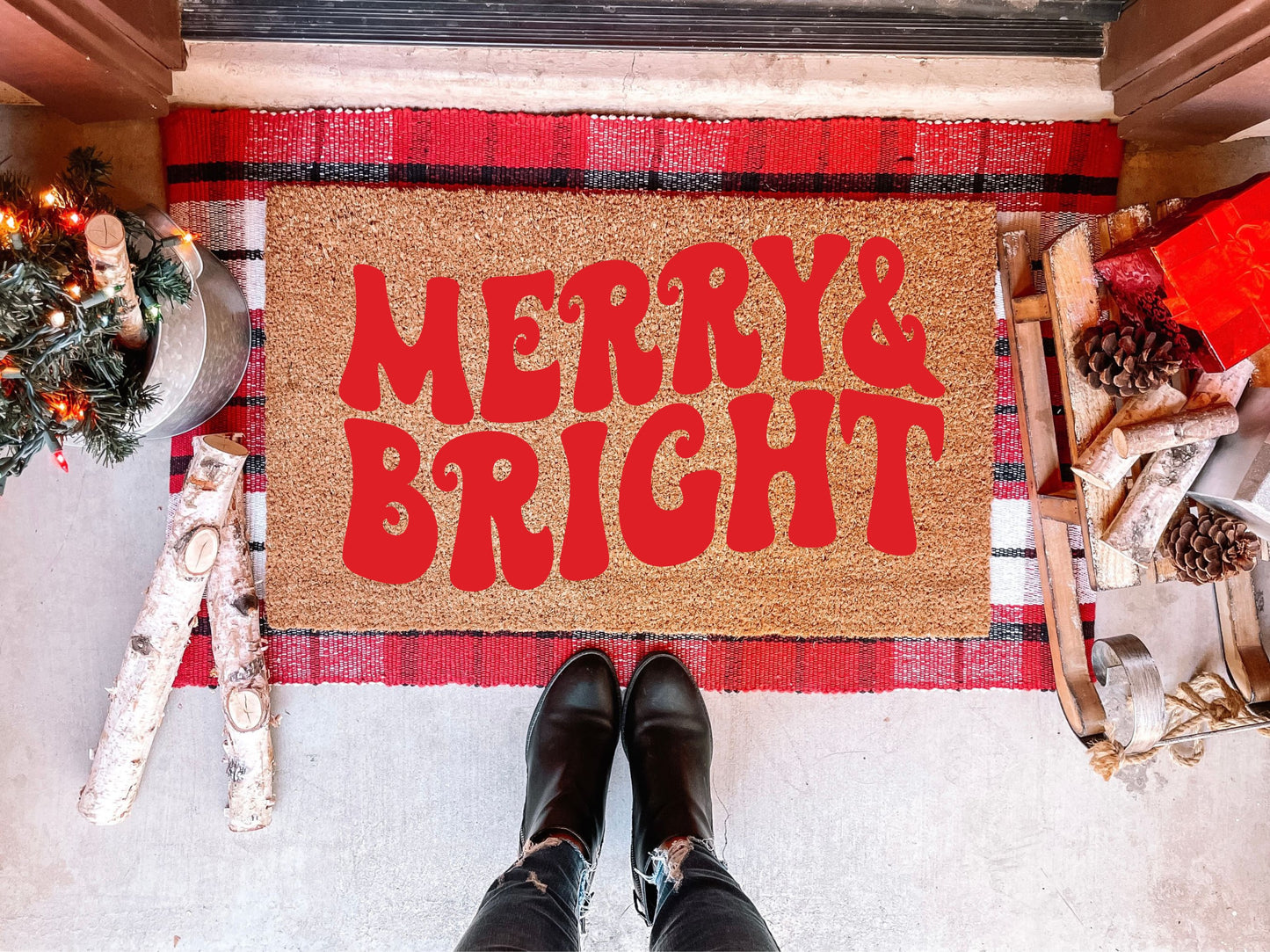 Merry & Bright Doormat