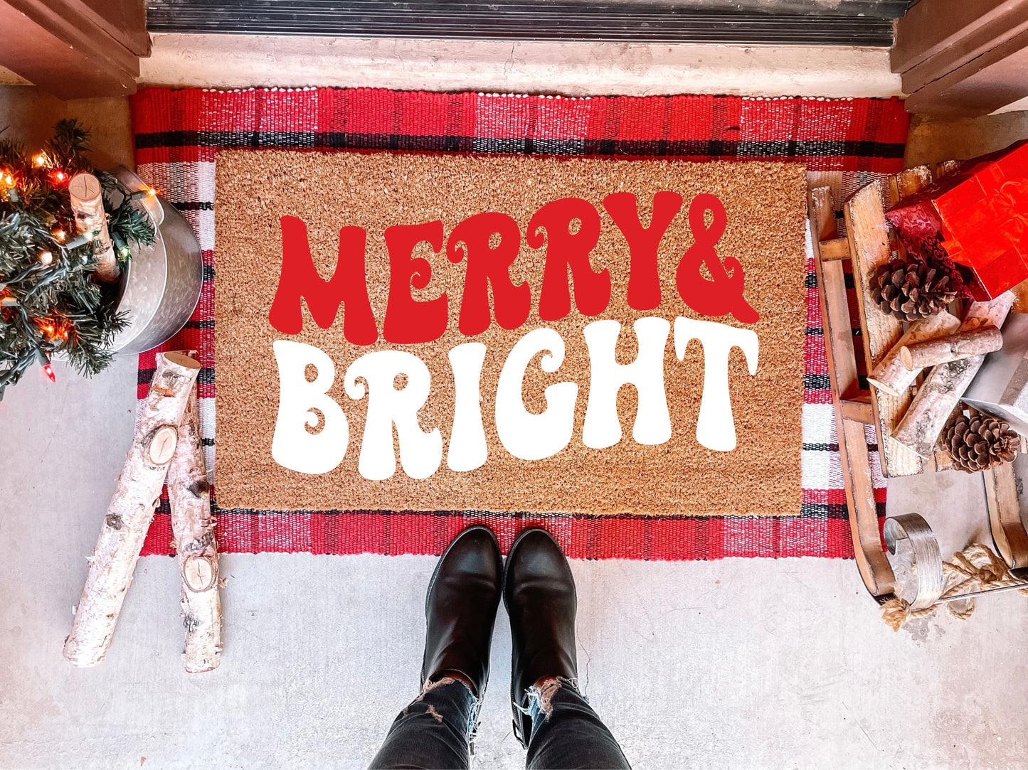 Merry & Bright Doormat