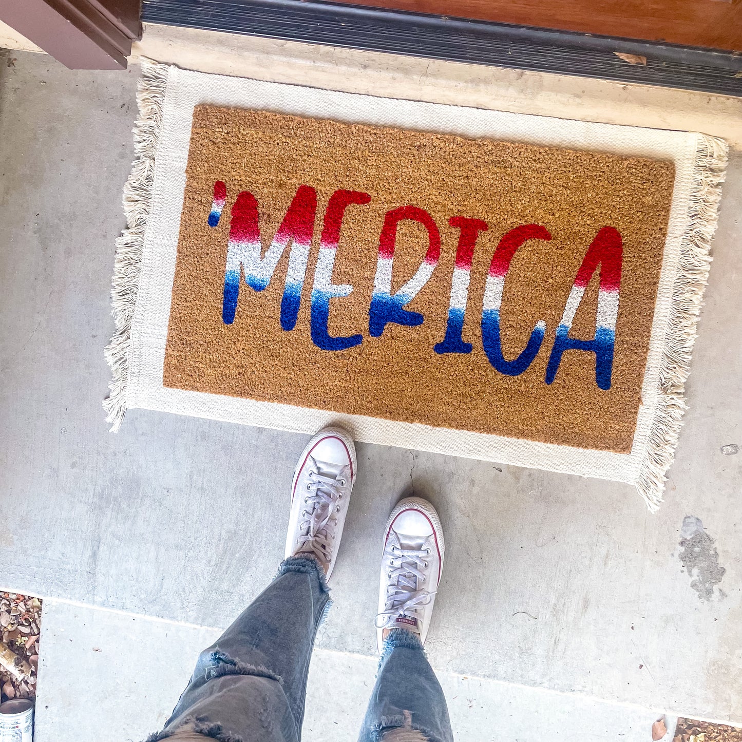 Ombre 'Merica Doormat