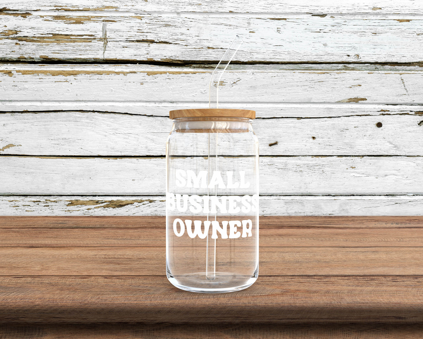 Small Business Owner Glass Can