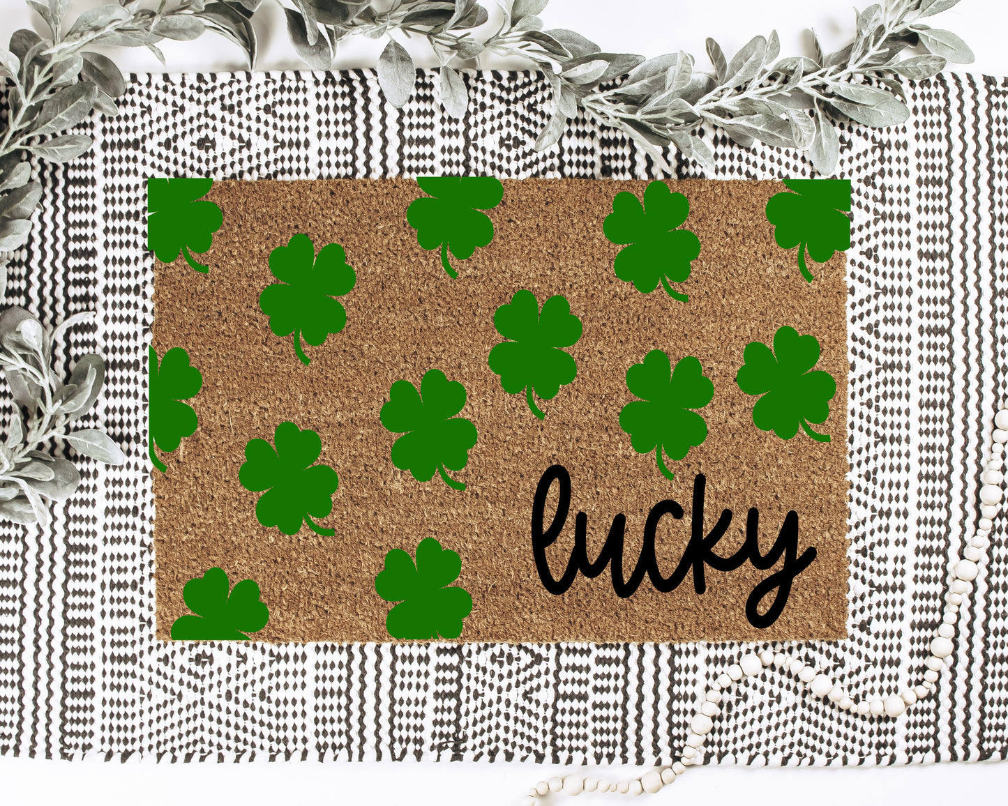 Lucky Clover Doormat