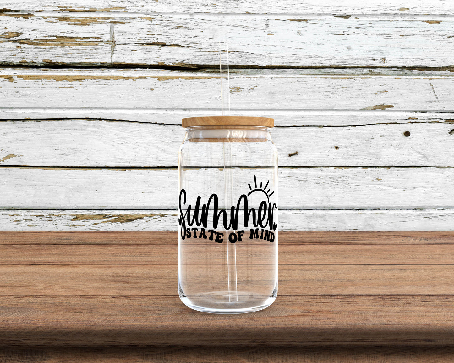 Summer State of Mind Glass Can