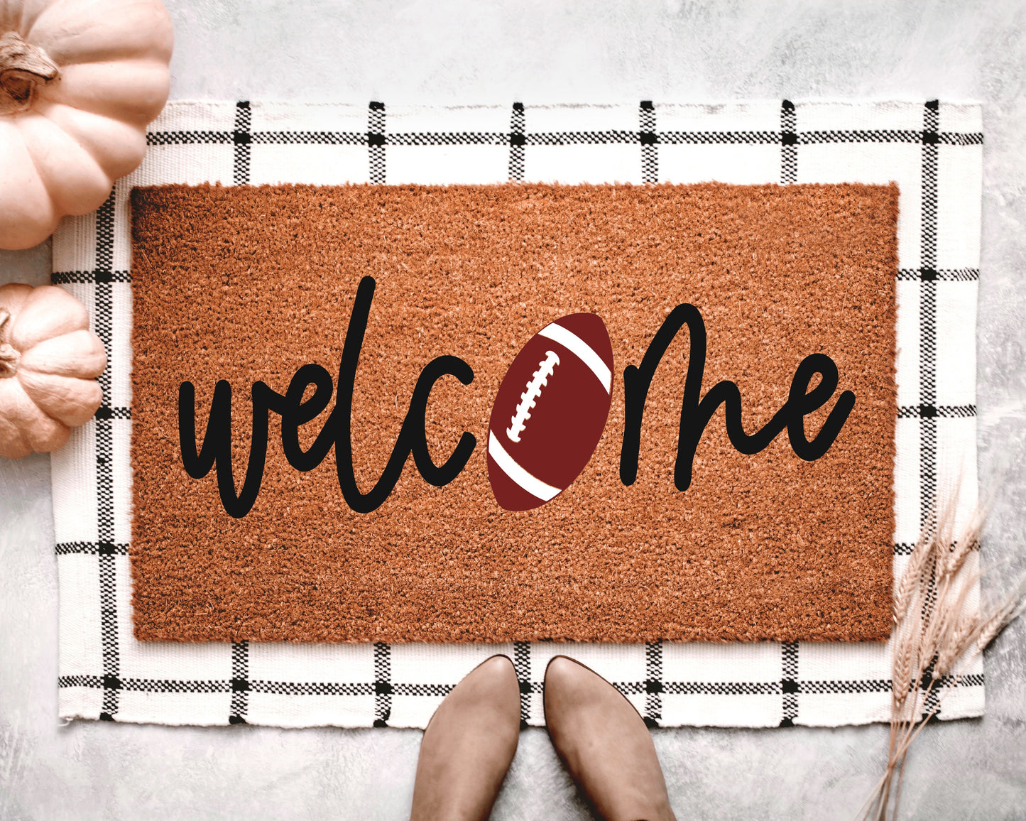 Welcome Football Doormat