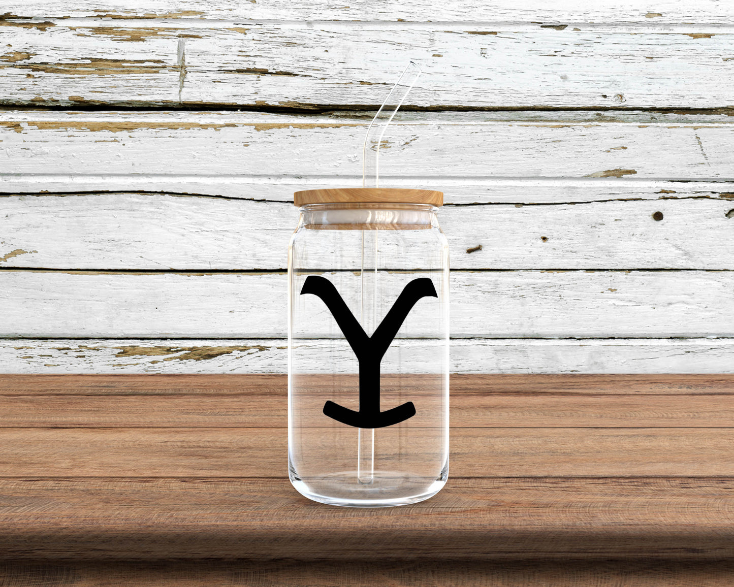 Yellowstone Logo Glass Can