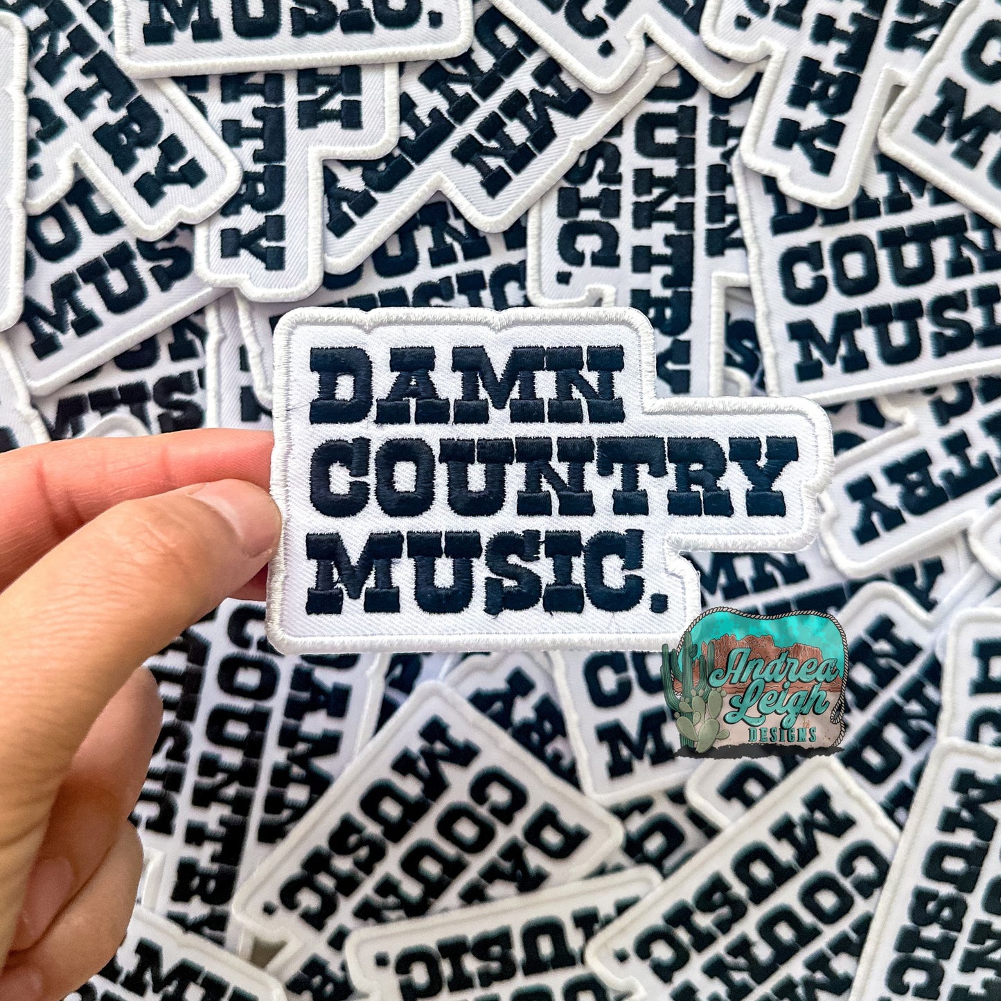 ALD EXCLUSIVE- Damn Country Music. Embroidered Patch