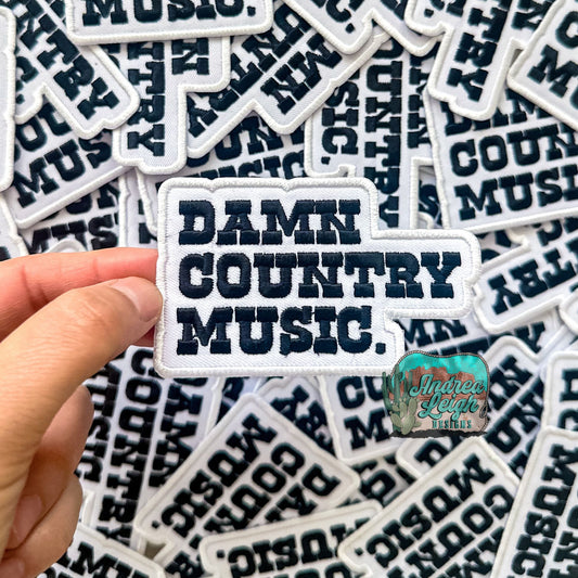 ALD EXCLUSIVE- Damn Country Music. Embroidered Patch