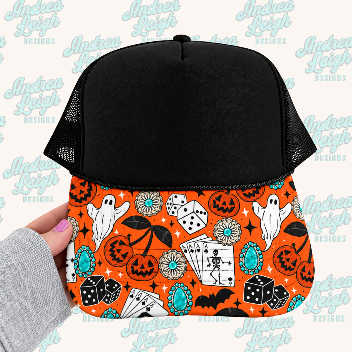 Western Halloween Hat Brim DTF Transfer