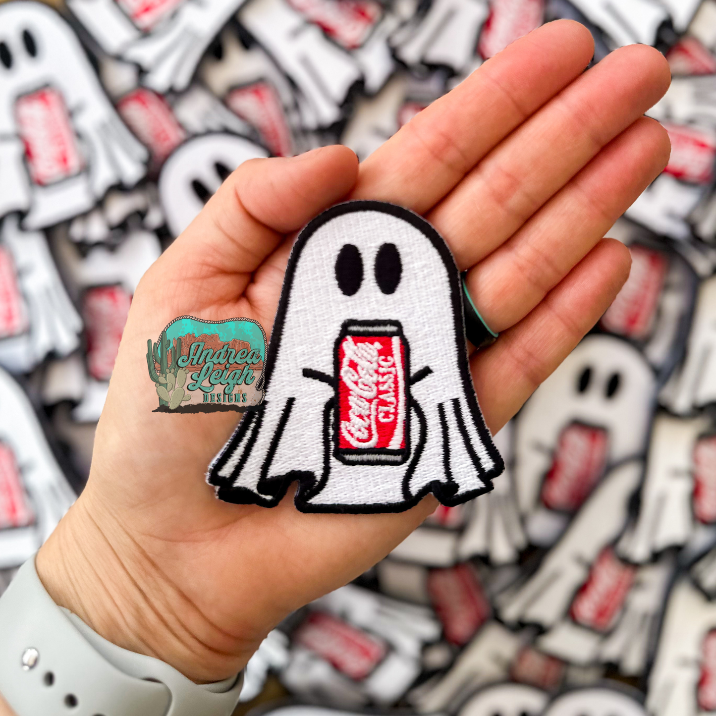 ALD EXCLUSIVE-Coca Cola Ghost Embroidered Patch