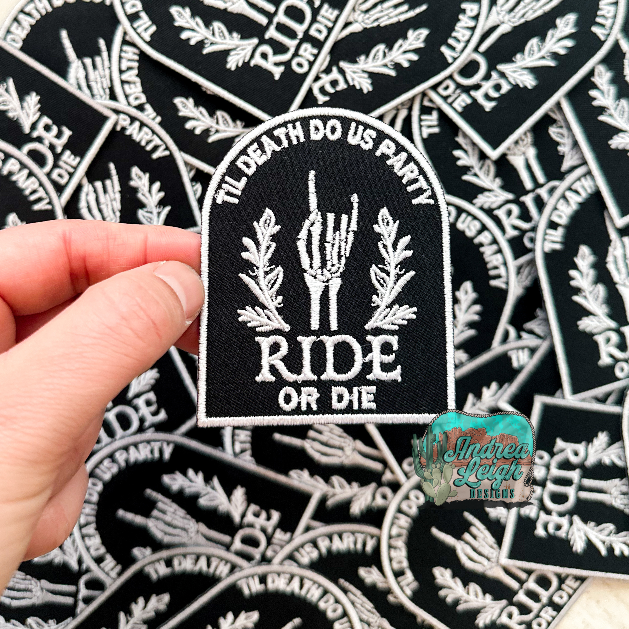 Ald Ride ALD EXCLUSIVE- Ride or Die Embroidered Patch – Andrea Leigh Designs