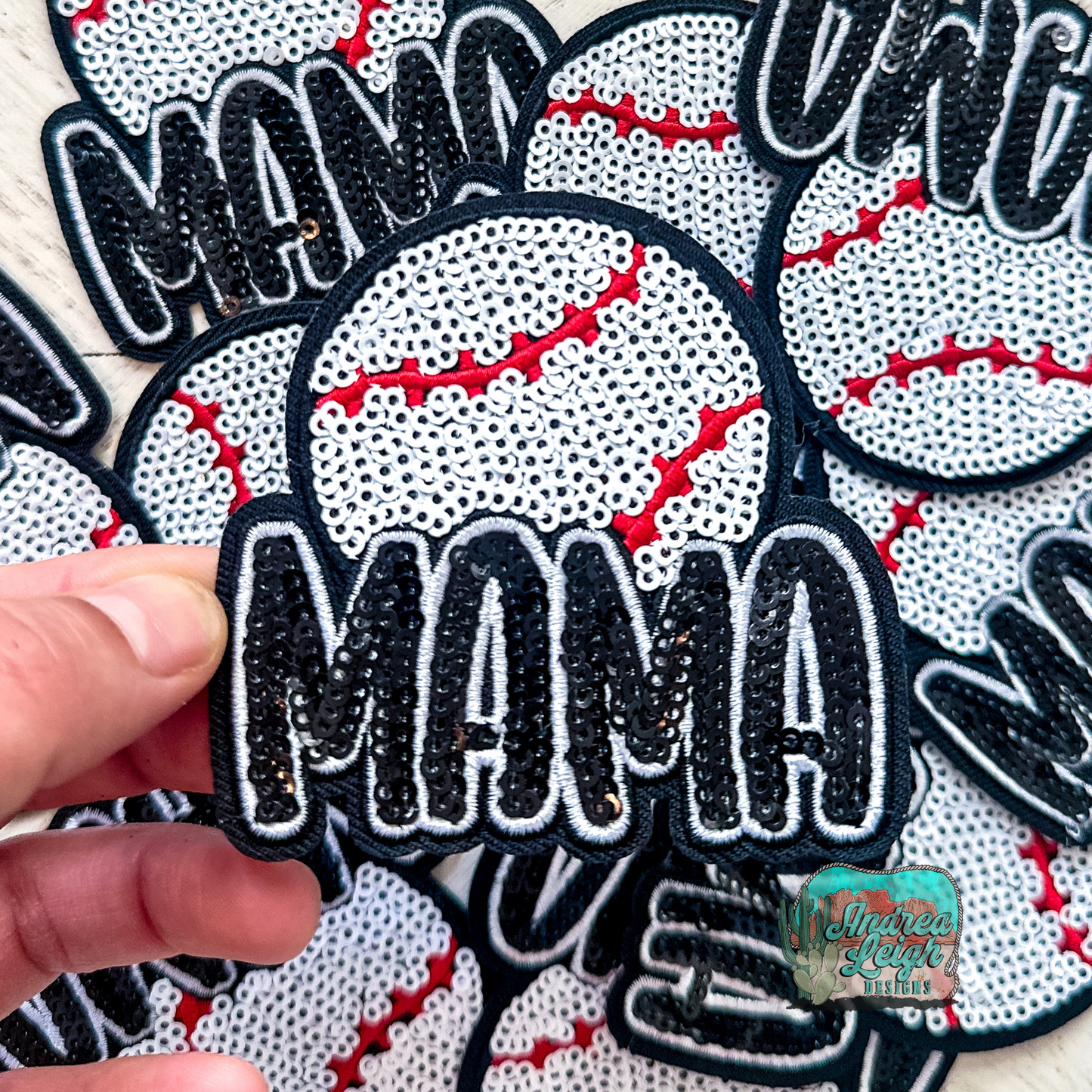 Mama Baseball Embroidered Patch