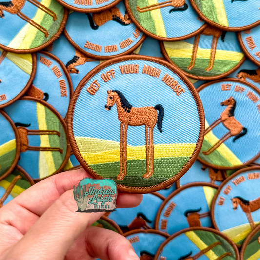 High Horse Embroidered Patch