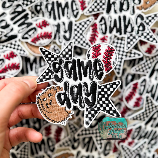 Game Day Baseball Embroidered Patch