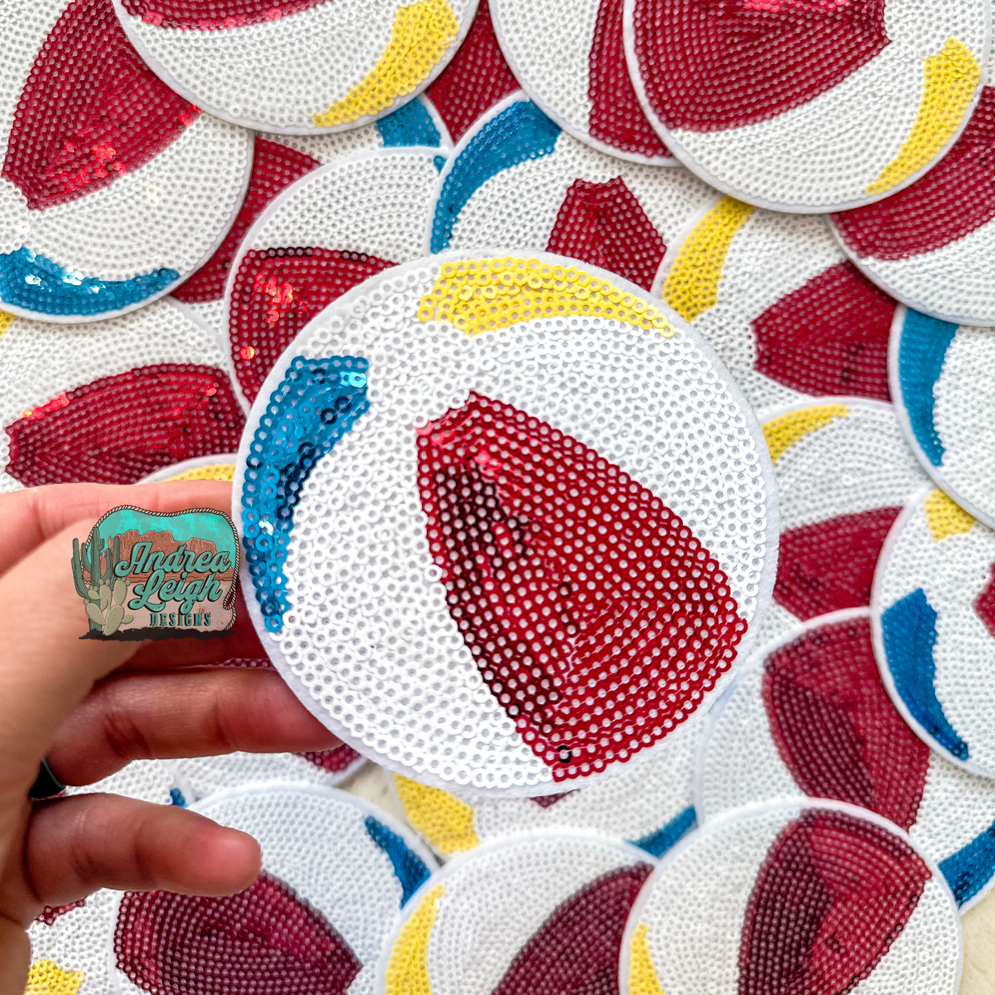 Sequin Beach Ball Embroidered Patch