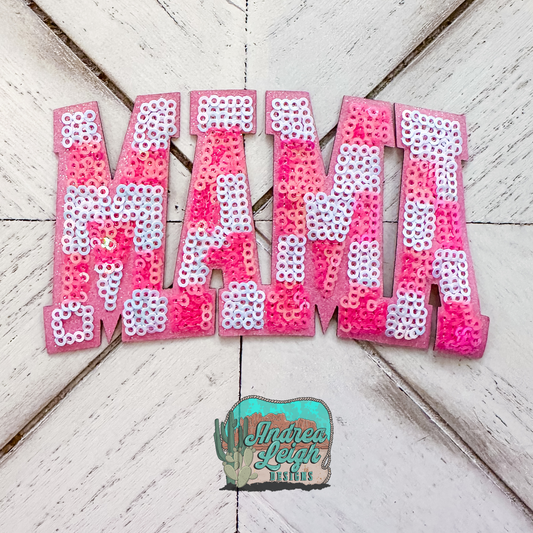 Mama Sequin Embroidered Patch