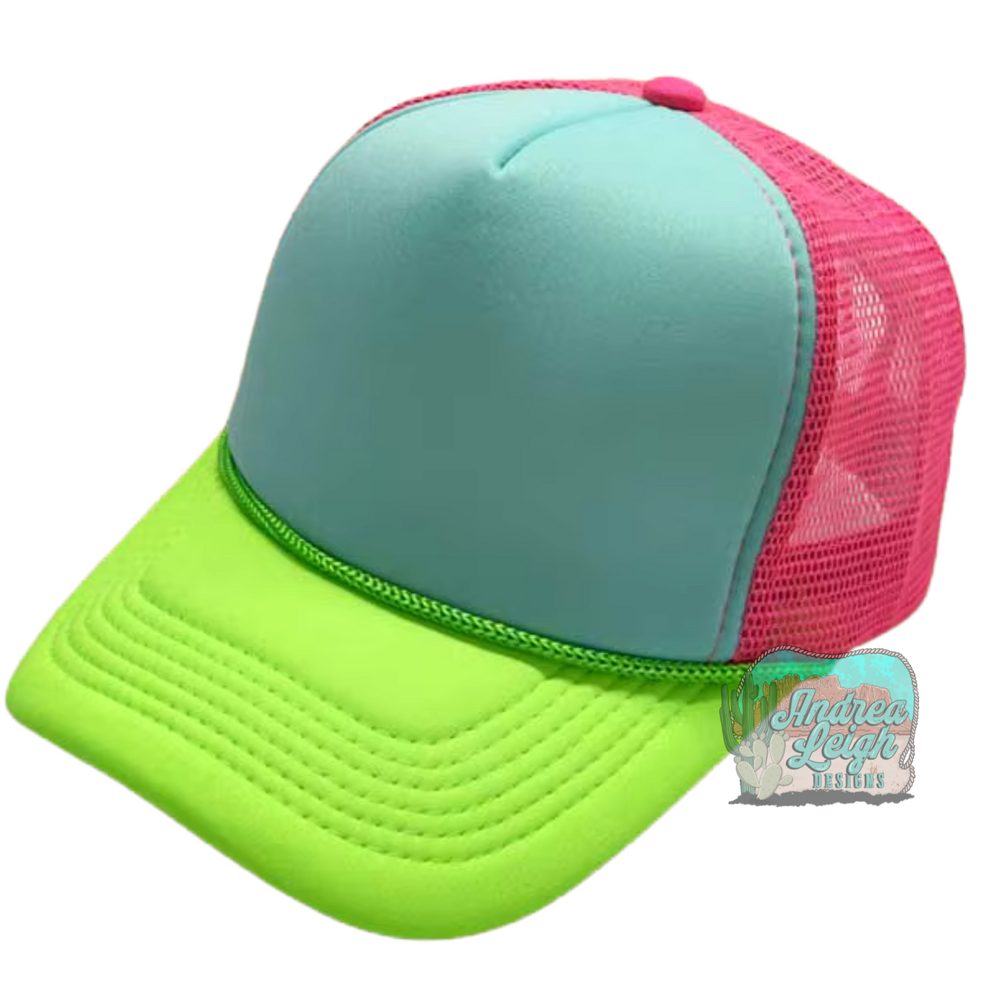 Neon Tri Color Trucker Hat