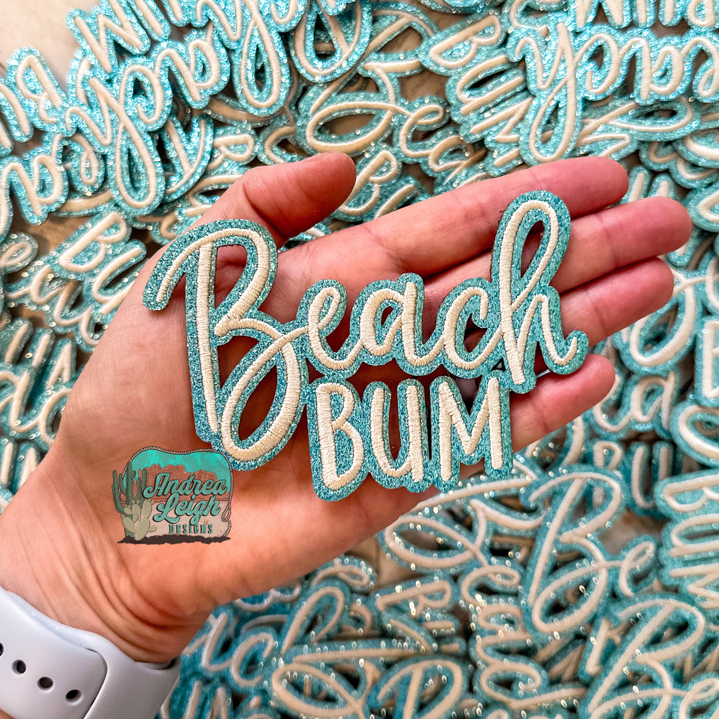 Glitter Beach Bum Embroidered Patch