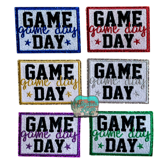 Glitter Game Day Embroidered Patch