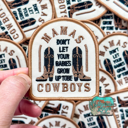 Mama Cowboys Embroidered Patch