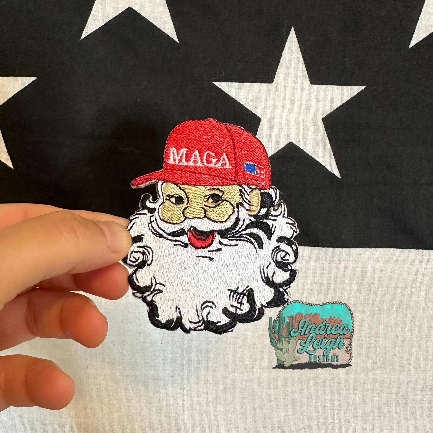 MAGA Santa Embroidered Patch