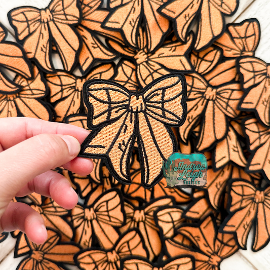 Basketball Bow Embroidered Patch