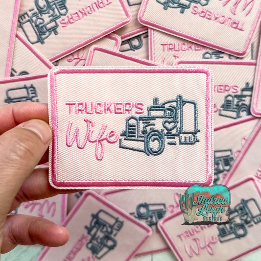 Truckers Wife Embroidered Patch