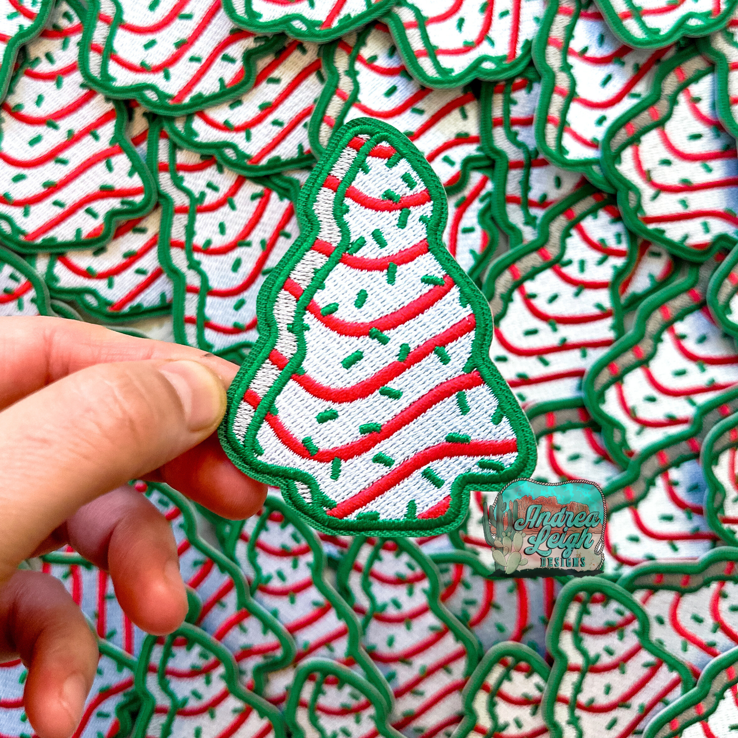 Debbie Christmas Tree Embroidered Patch