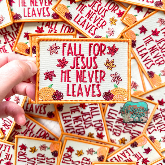 Fall for Jesus Embroidered Patch