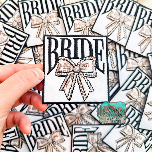 ALD EXCLUSIVE- Bride Coquette Bow Embroidered Patch