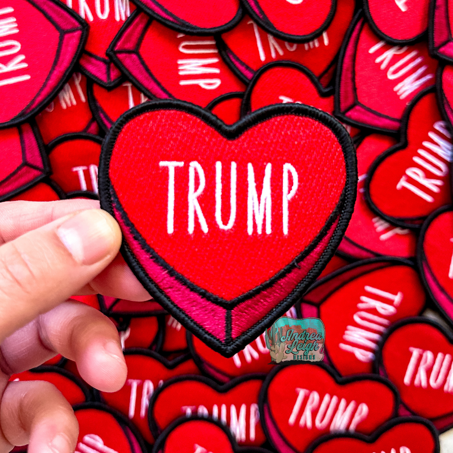 Trump Heart Embroidered Patch