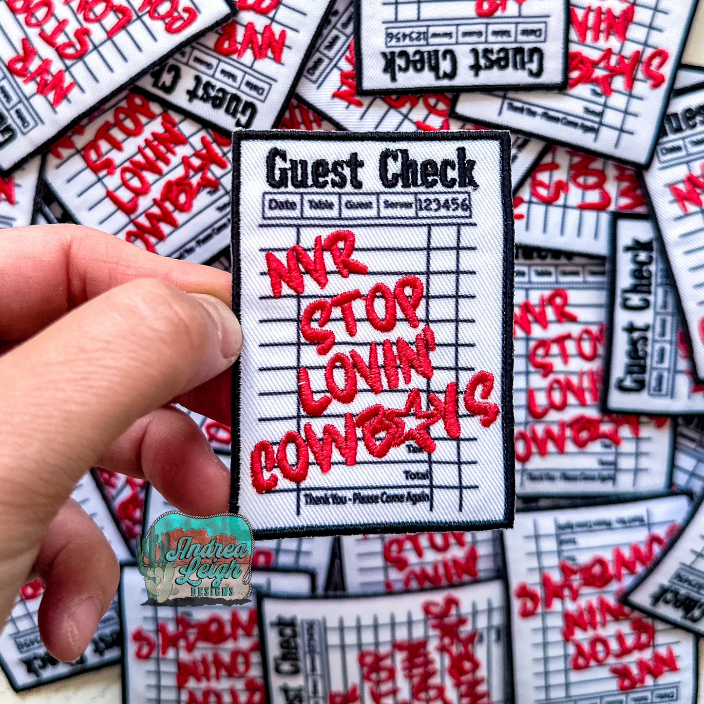 ALD EXCLUSIVE-Never Stop Loving Cowboys Embroidered Patch