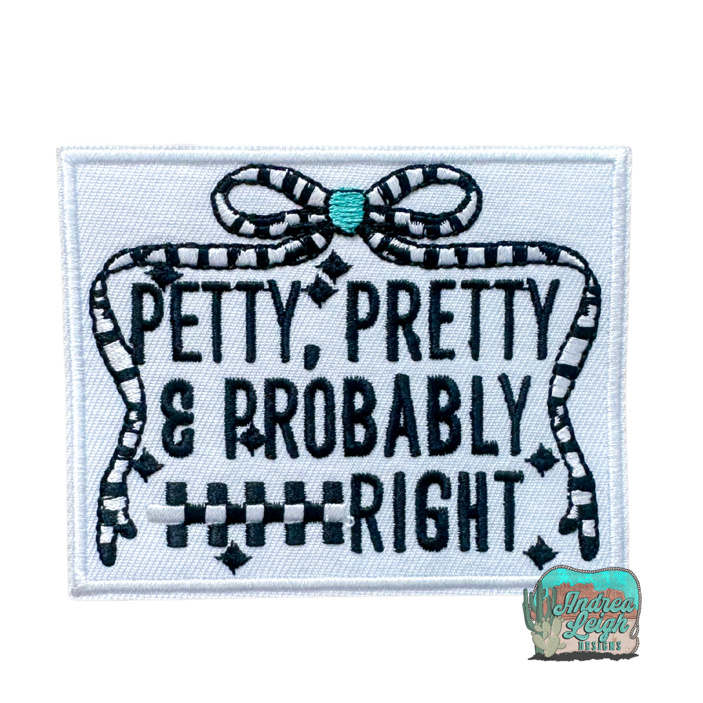 Petty and Pretty Embroidered Patch